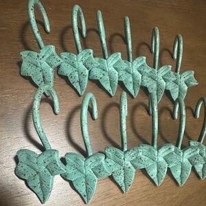 Vintage Metal Shower Curtain Hooks